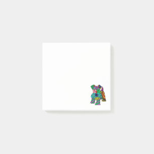 Funny Miniature Schnauzer Dog Abstract Art Post-it Notes