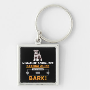 Funny Miniature Schnauzer Dog Key Ring