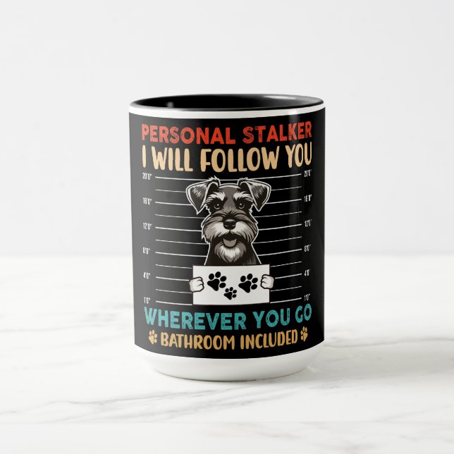 Funny Miniature Schnauzer Dog Mug (Center)