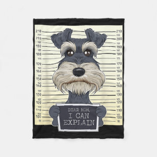 Funny Miniature Schnauzer Mum I Miniature Schnauze Fleece Blanket