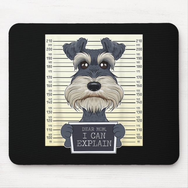 Funny Miniature Schnauzer Mum I Miniature Schnauze Mouse Pad (Front)