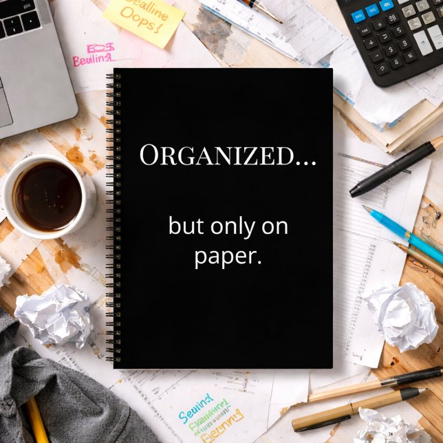 Funny Minimalist Binder Custom Initial Back Notebook (Creator Uploaded)