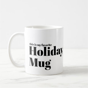 Funny Minimalist Christmas Pun Holiday Photo Coffee Mug