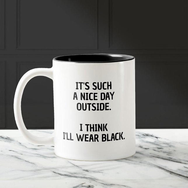 Funny Minimalist Mug for the Fashionably Moody (Creator Uploaded)