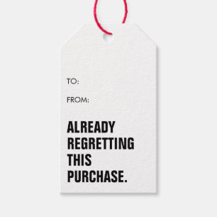 Funny Minimalist Simple Christmas Joke Gift Tags