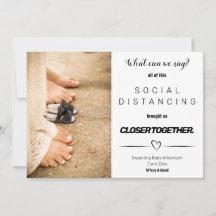 Funny Minimalist Social Distancing Pregnancy