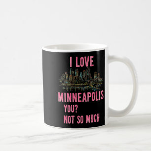 Funny Minneapolis Minnesota Night Skyline Vintage Coffee Mug