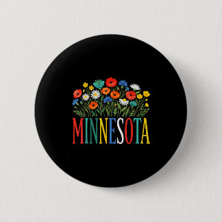 Funny minnesota floral vacation group matching 6 cm round badge
