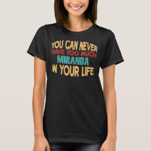 Funny Miranda Personalised Tshirt First Name Joke