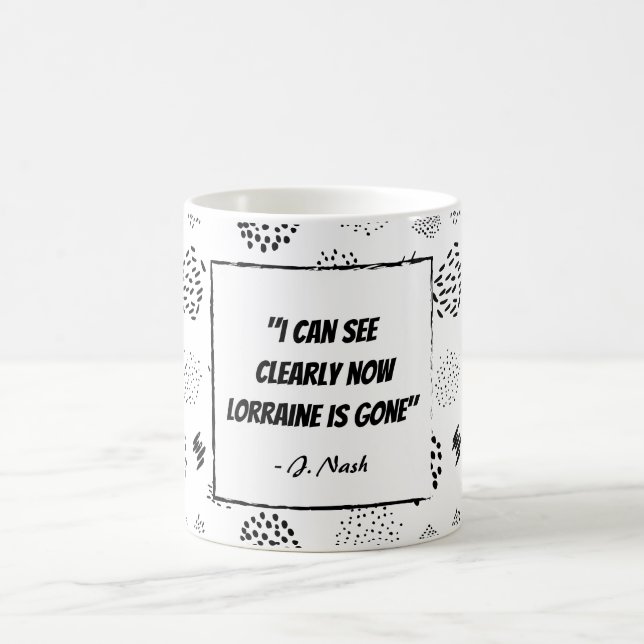 Funny misheard lyrics 80s style coffee mug (Center)