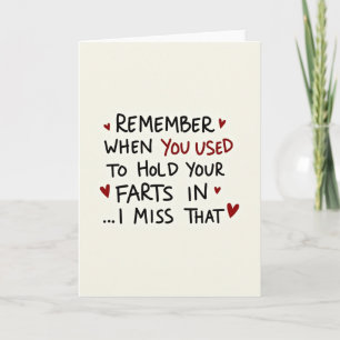 Funny Miss Your Farts Card