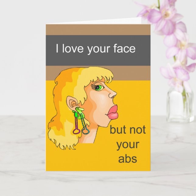 Funny missing you card (Orchid)
