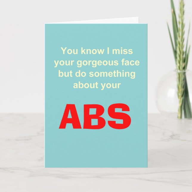 Funny missing you card (Front)