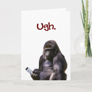 Funny Missing You Love Gorilla Card