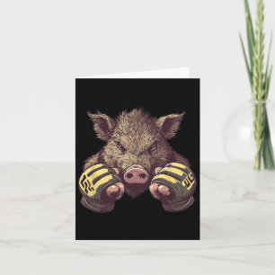 Funny Mma Boar - Cage Fighter And Martial Arts Box Card