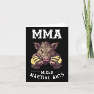 Funny Mma Boar - Thai Boxing Cage Fighting Card