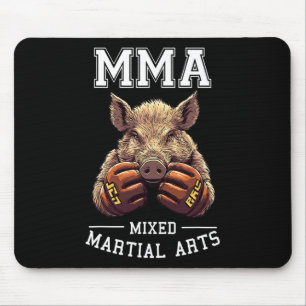 Funny Mma Boar Thai Boxing Cage Fighting Mouse Pad
