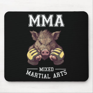 Funny Mma Boar - Thai Boxing Cage Fighting Mouse Pad
