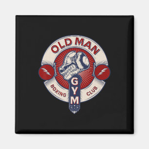 Funny Mma Old Man Boxing Club Combat Sports Appare Magnet