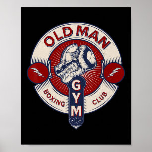 Funny Mma Old Man Boxing Club Combat Sports Appare Poster
