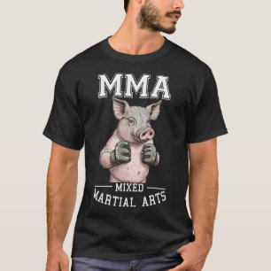 Funny Mma Pig - Thai Boxing Cage Fighting T-Shirt