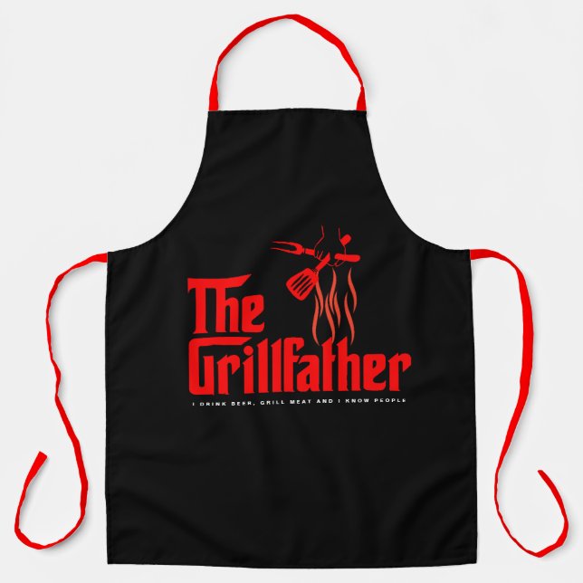  Funny Mob Movie Satire Aprons,  The Grill Father  Apron (Front)