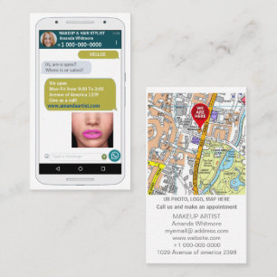  funny mobile photo map business car  card