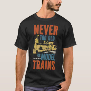 funny model locomotive train engine railwayman  T-Shirt