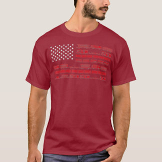 Funny Model Railroad Train Worker Gift  Cute USA T-Shirt