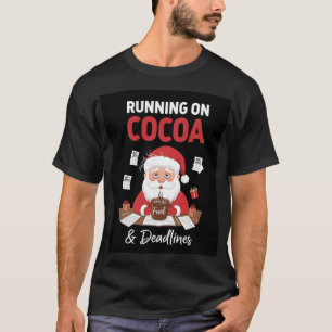 Funny Modern Christmas T-Shirt Santa Design