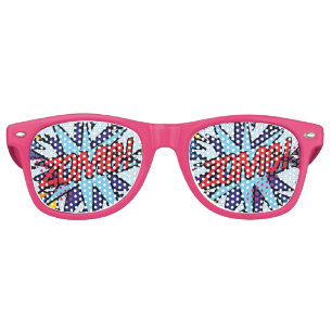 Funny Modern Comic Book ZOMG Retro Sunglasses