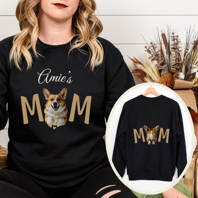 Funny modern cute Pembroke Welsh Corgi dog mama Sweatshirt (Creator Uploaded)