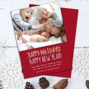 Funny Modern Happy New Year Holiday Card