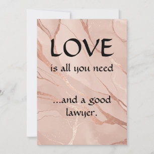 Funny Modern Love And A Good Lawyer Thank You Card