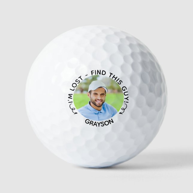 Funny Modern Photo Name I'm Lost Golf Balls (Front)