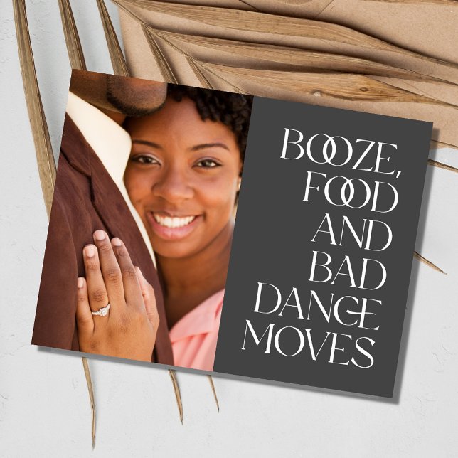 Funny Modern Photo Wedding Budget Save the Date Announcement Postcard (Funny Modern Photo Wedding Budget Save the Date Postcard)