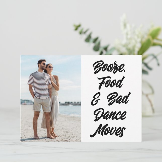 Funny Modern Photo Wedding Save the Date (Standing Front)