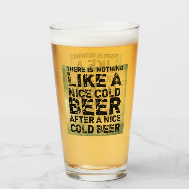 Funny Modern Pint Beer  Glass (Front Filled)