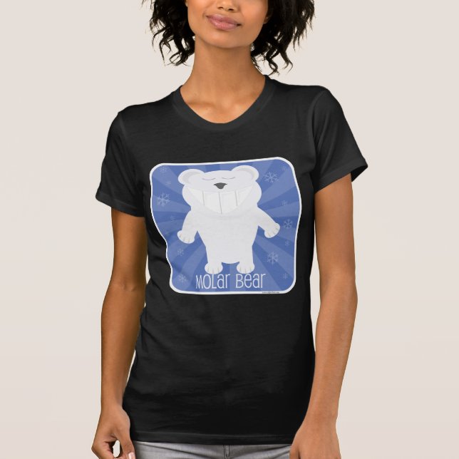 Funny Molar Bear Cartoon Fun Design T-Shirt (Front)