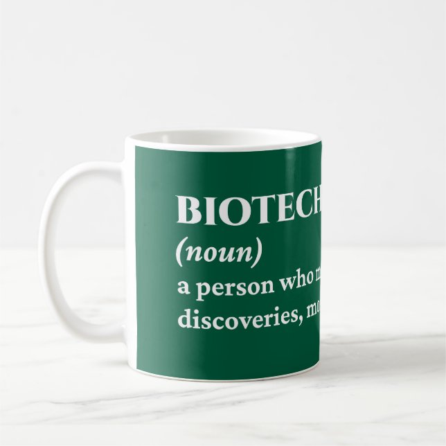 Funny Molecular Biotech Expert Definition Coffee Mug (Left)