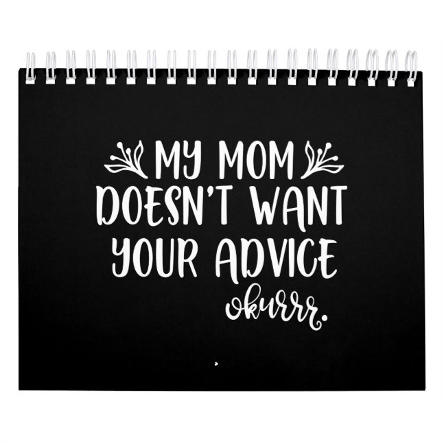 Funny Mom Design For Moms Calendar (Cover)