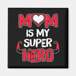 Funny mom is super hero shirt cute mom mother's da magnet