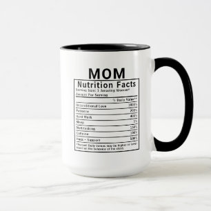 Funny Mom Nutrition Facts Mothers Day Gift Mug