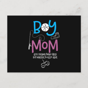 Funny Mom of Boys Proud Mom Good Mothers Day Enclosure Card