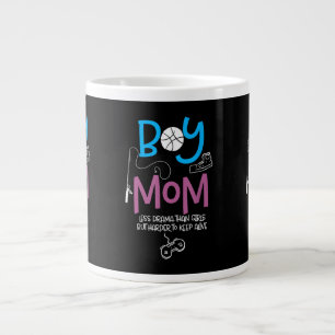 Funny Mom of Boys Proud Mom Good Mothers Day Large Coffee Mug