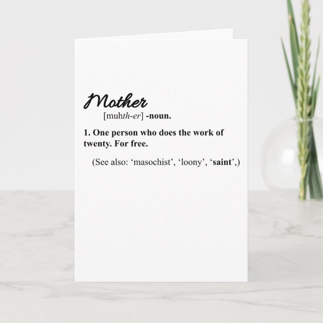 FUNNY MOM QUOTES Happy Mothers Day Mum Cool Mum Card (Front)