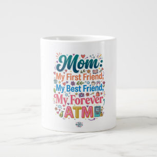 Funny Mom Shirt Forever ATM Joke   Mother’s Day Gi Large Coffee Mug