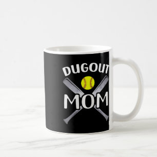 Funny Mom Softll Dugout Mom Cool Softll Mom Coffee Mug