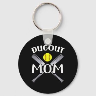 Funny Mom Softll Dugout Mom Cool Softll Mom  Key Ring