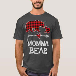 Funny Momma Bear Matching Family Christmas Bear Re T-Shirt